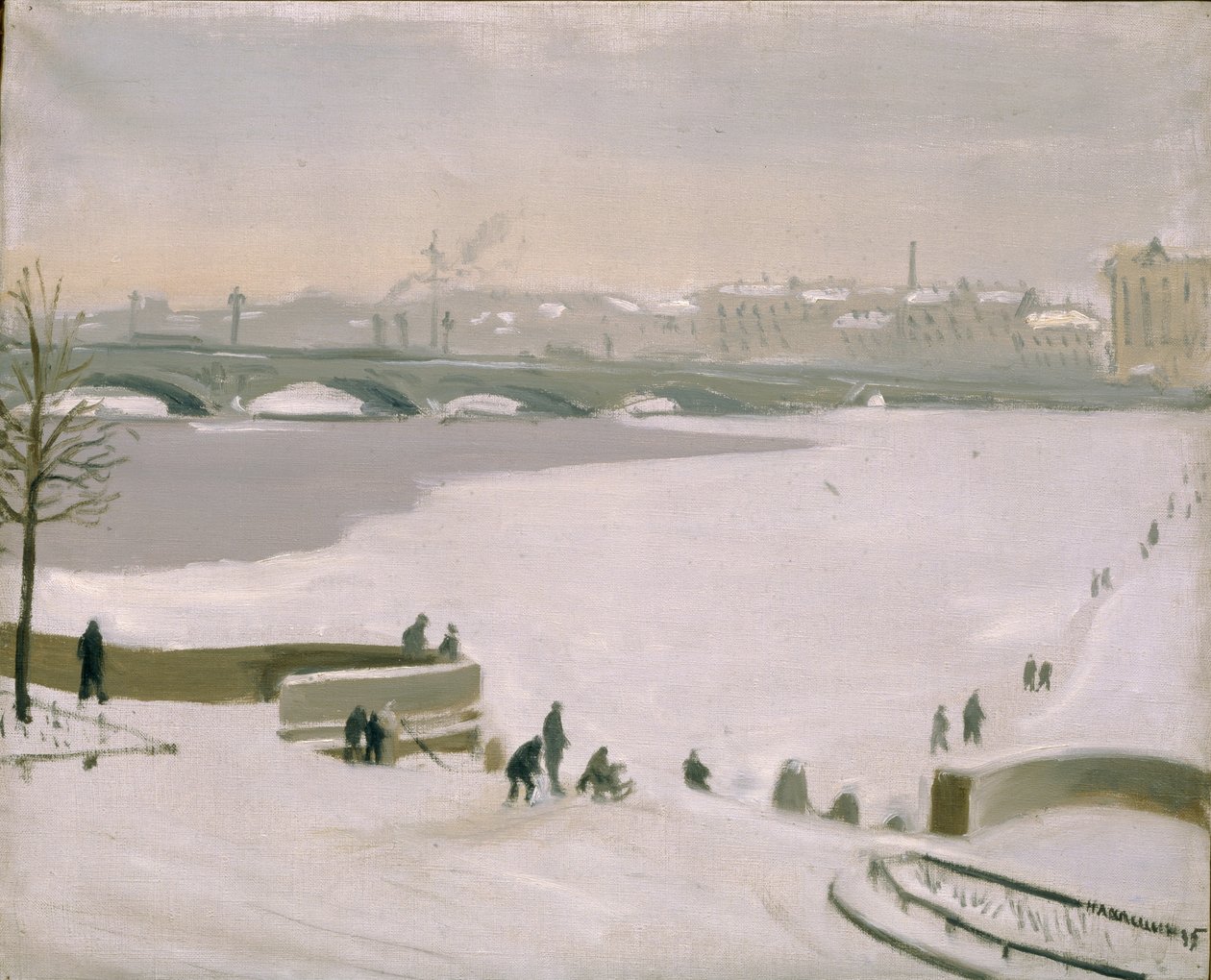 Jäätyneen Neva-joen ylitys, 1935 tekijältä Nikolay Fyodorovich Lapshin