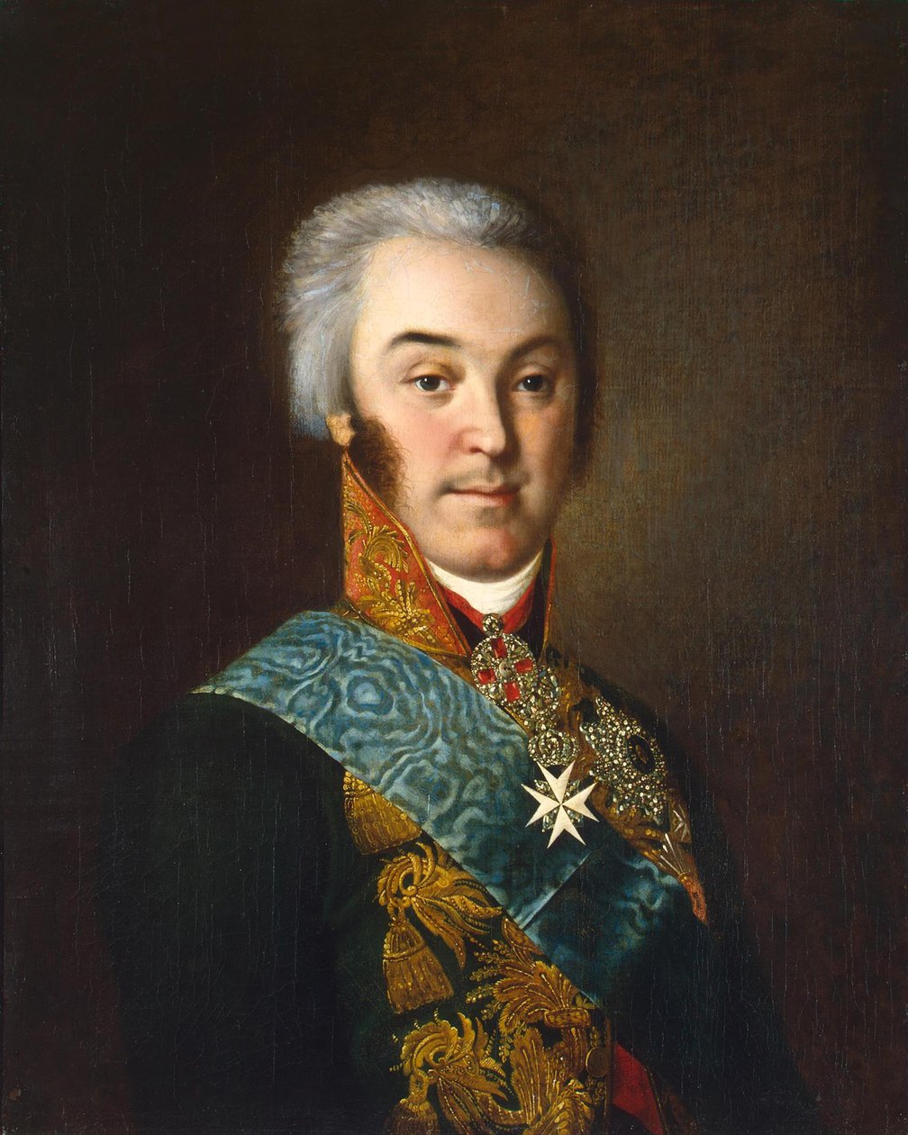 Kreivi Nikolai Petrovitš Šeremetevin muotokuva 1751-1809, 1800-luku tekijältä Nikolay Ivanovich Argunov