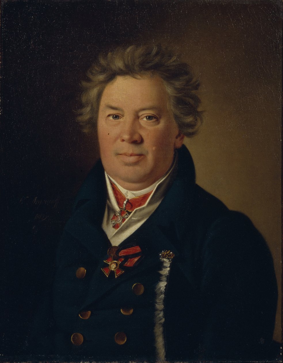 Arkkitehti Fjodor Kirillovitš Sokolovin muotokuva 1752-1824, 1819 tekijältä Nikolay Ivanovich Argunov