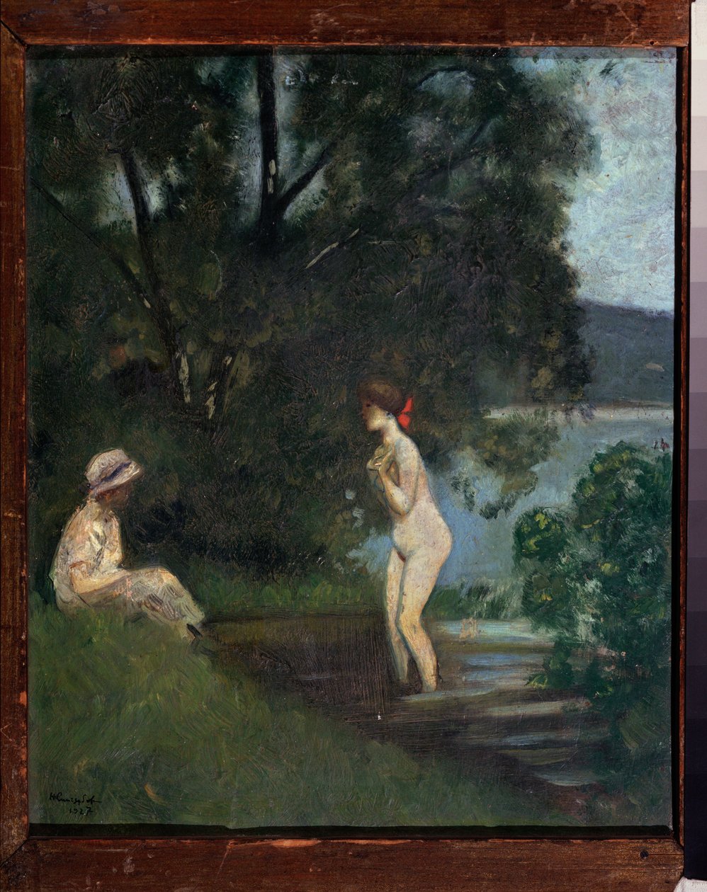 A Bather (A Bather) - Nikolai Vladimirovich Sinezubovin (Nicolas Sinezouboff) maalaus (1891-1956), öljy kankaalle tekijältä Nikolay Vladimirovic Sinezubov