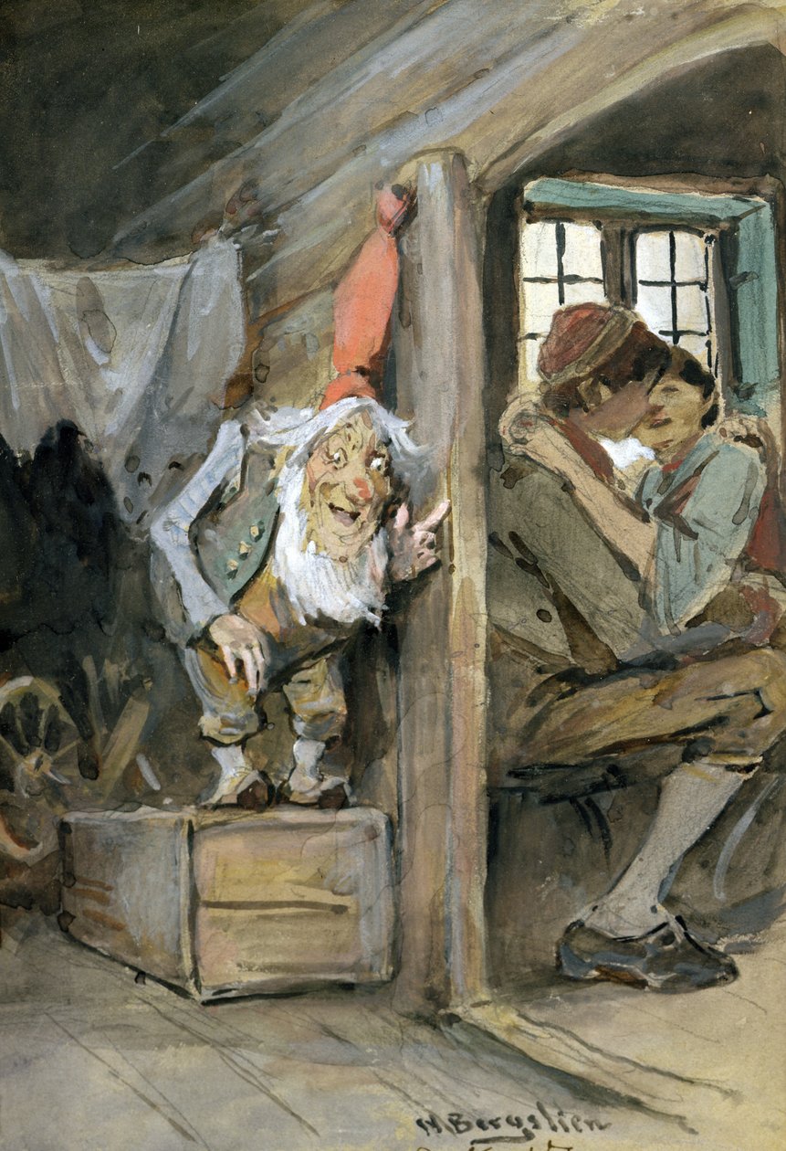 Ole vaaniva (akvarelli paperille) tekijältä Nils Bergslien