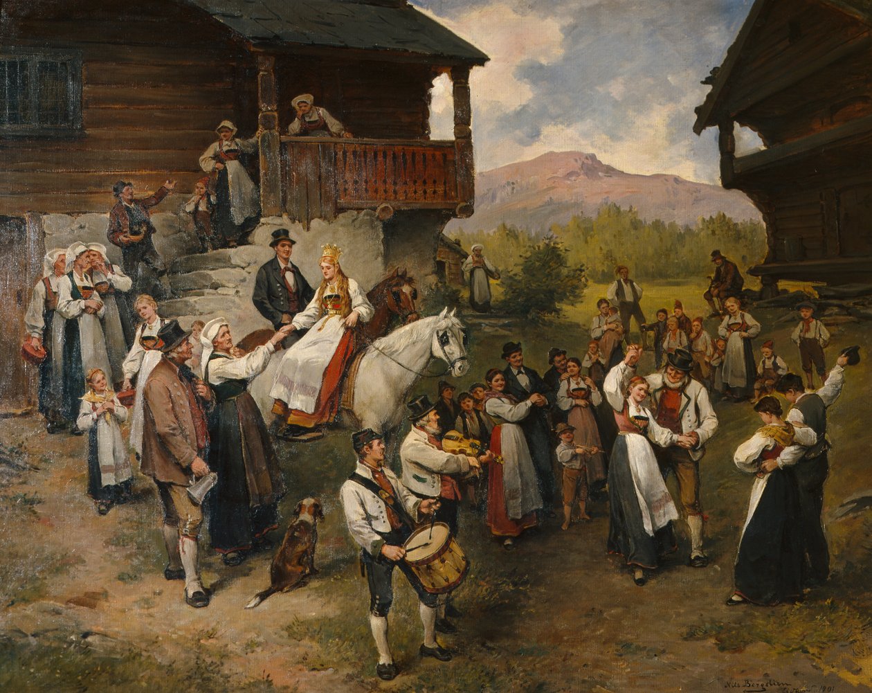 Maanviljelijöiden häät Eidsfjordissa tekijältä Nils Bergslien