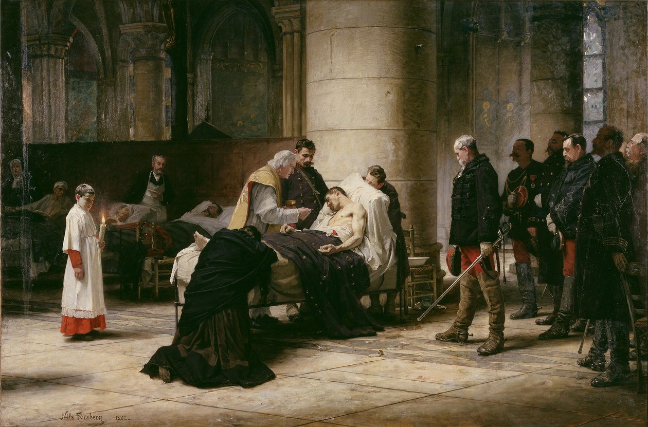 Sankarin kuolema, 1888 tekijältä Nils Forsberg the Elder