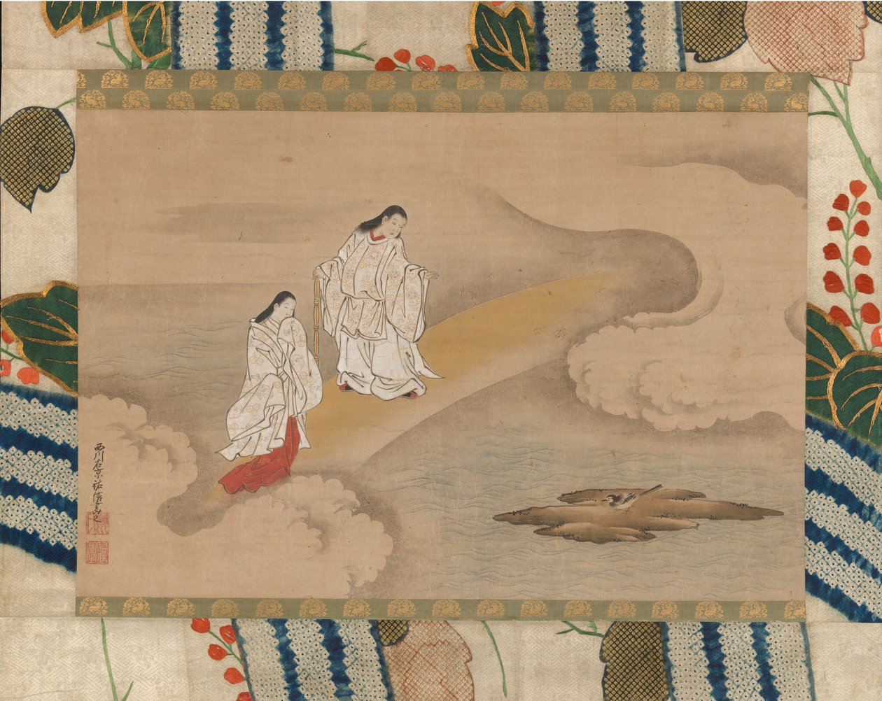 Izanagi-jumala ja jumalatar Izanami, 1700-luku. tekijältä Nishikawa Sukenobu