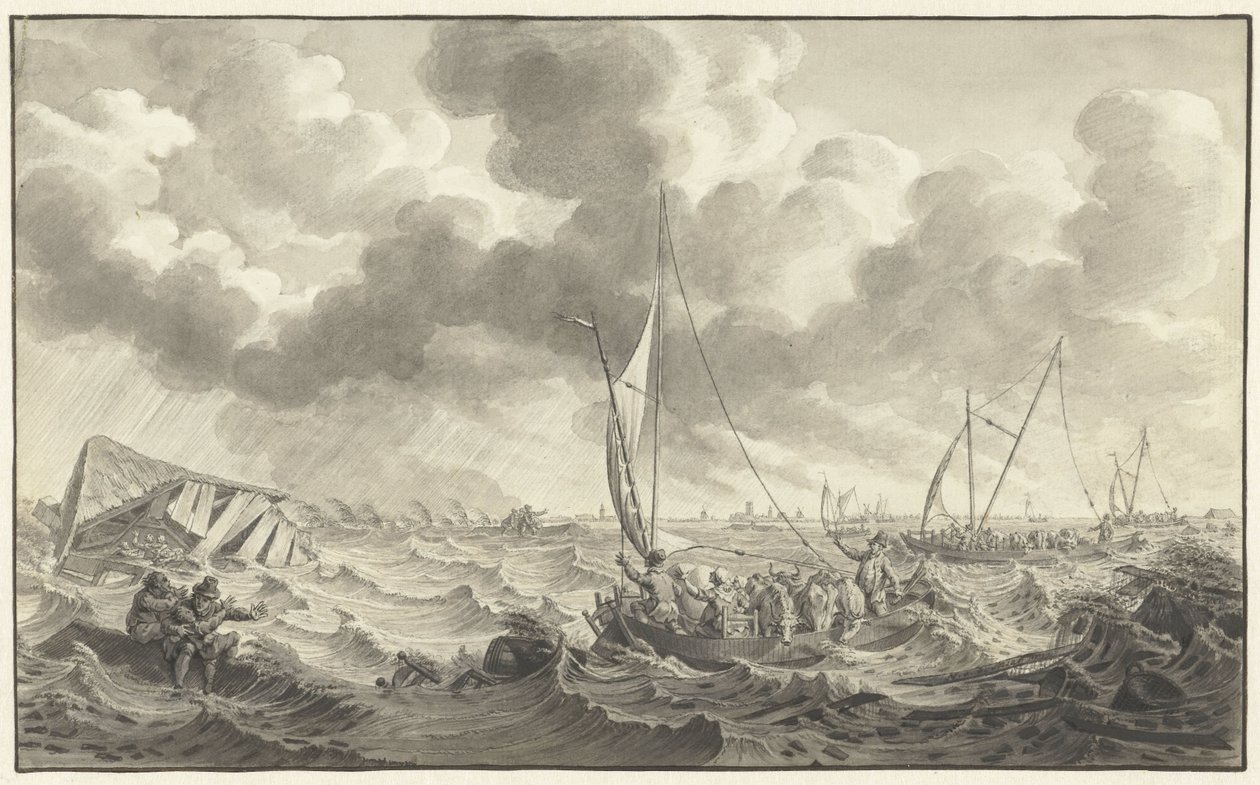 Padon murto lähellä Kampenia, 1775 tekijältä Noach van der Meer (II)