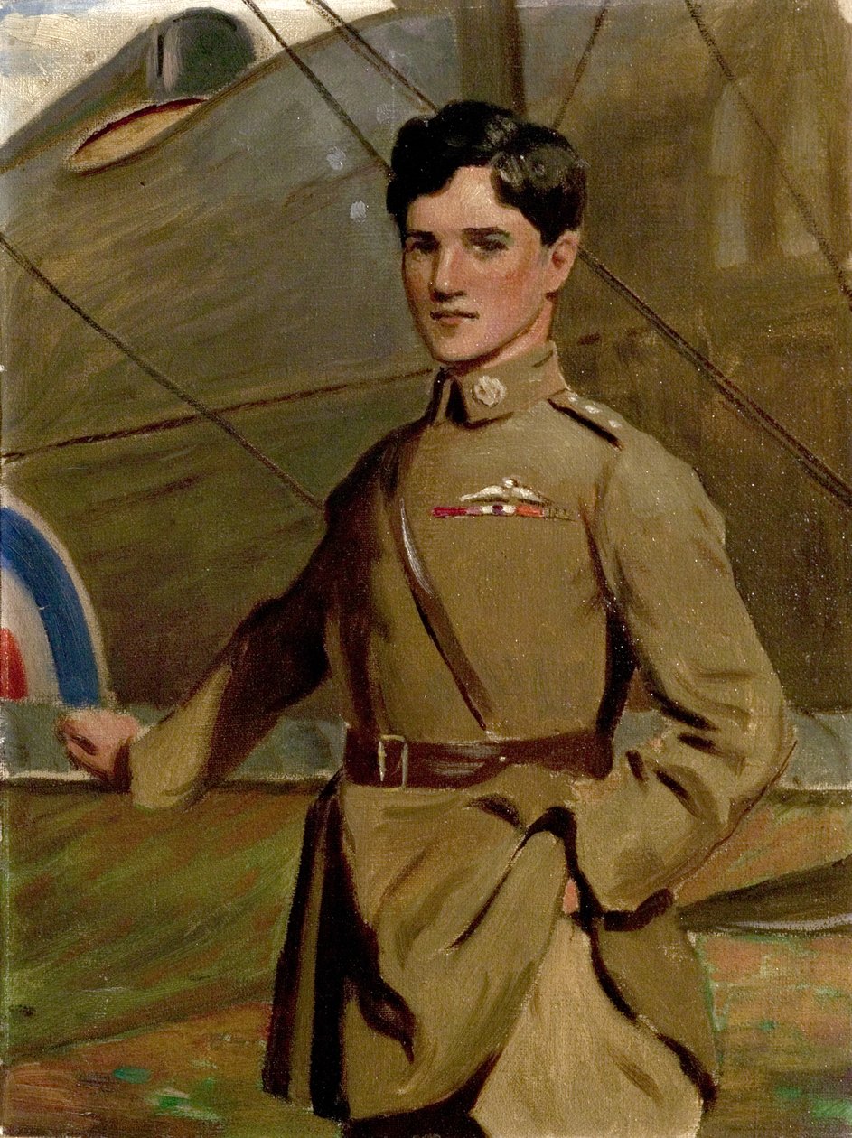 Tutkimus "Captain Albert Ball" (öljy kankaalle) tekijältä Noel Denholm Davis