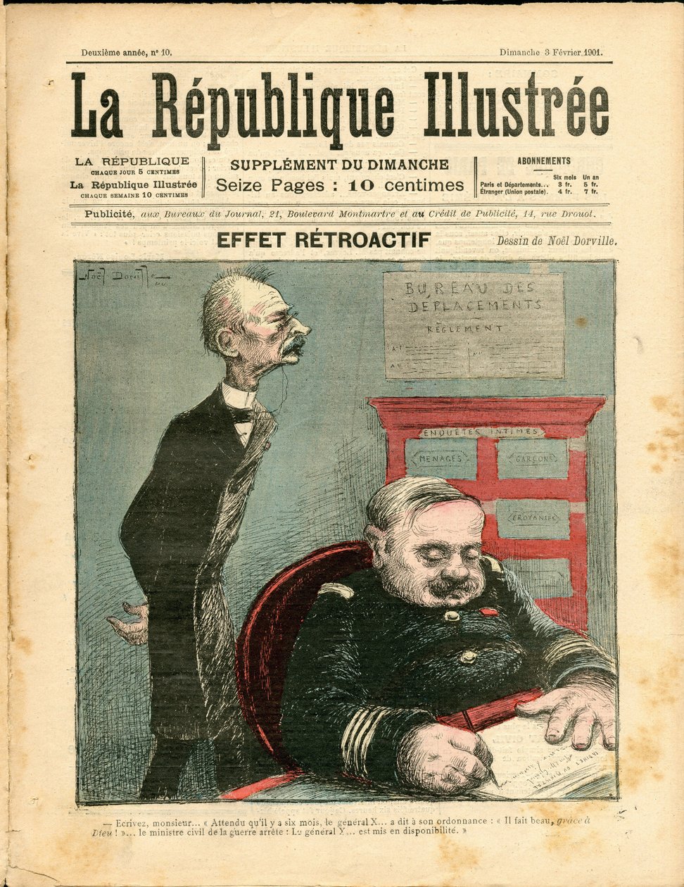 Kansi "" Republique illustree"" tekijältä Noel Dorville