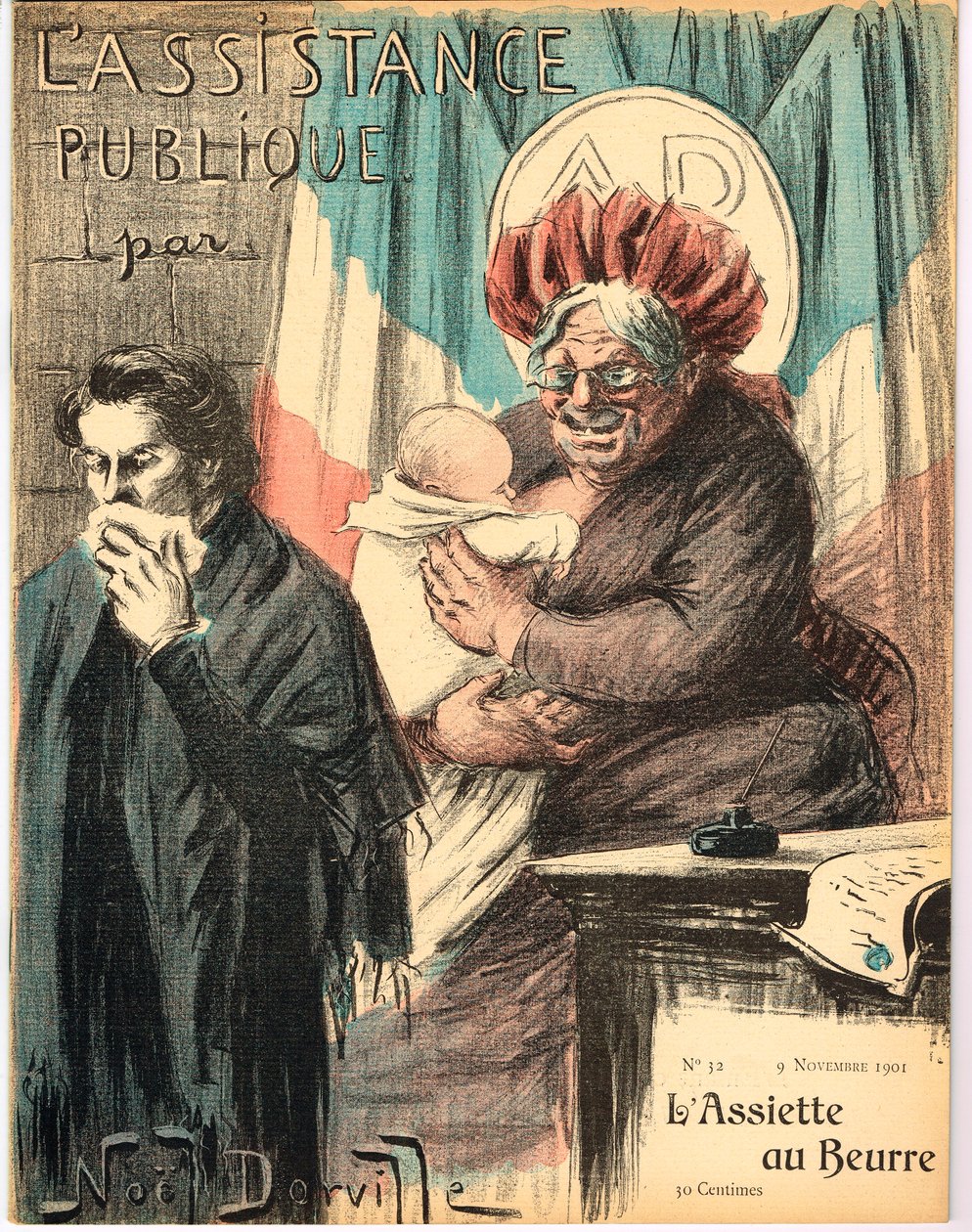Kansi "" The Butter Plate", Satirique en Colors tekijältä Noel Dorville