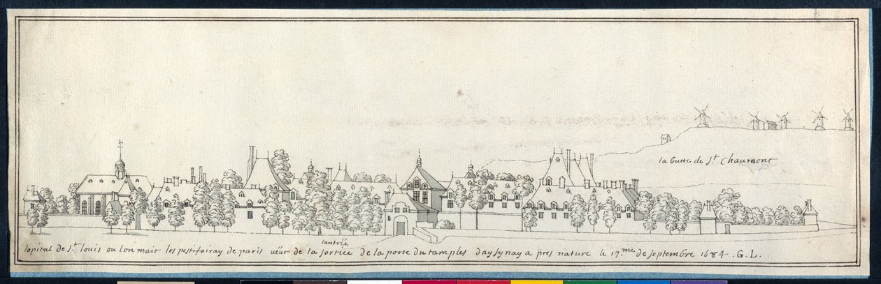 Palais de Luxembourgin kartausialaiset (kynä ja muste paperille) tekijältä Noel Gasselin