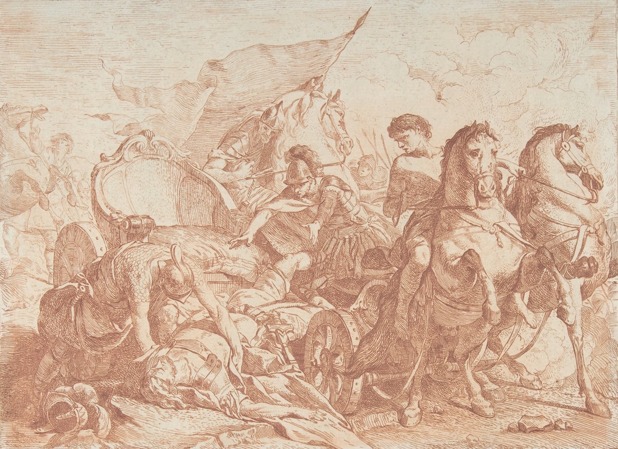 Antiokoksen kaatuminen vaunuistaan, 1700-luku, 1700-luku. tekijältä Noel Halle