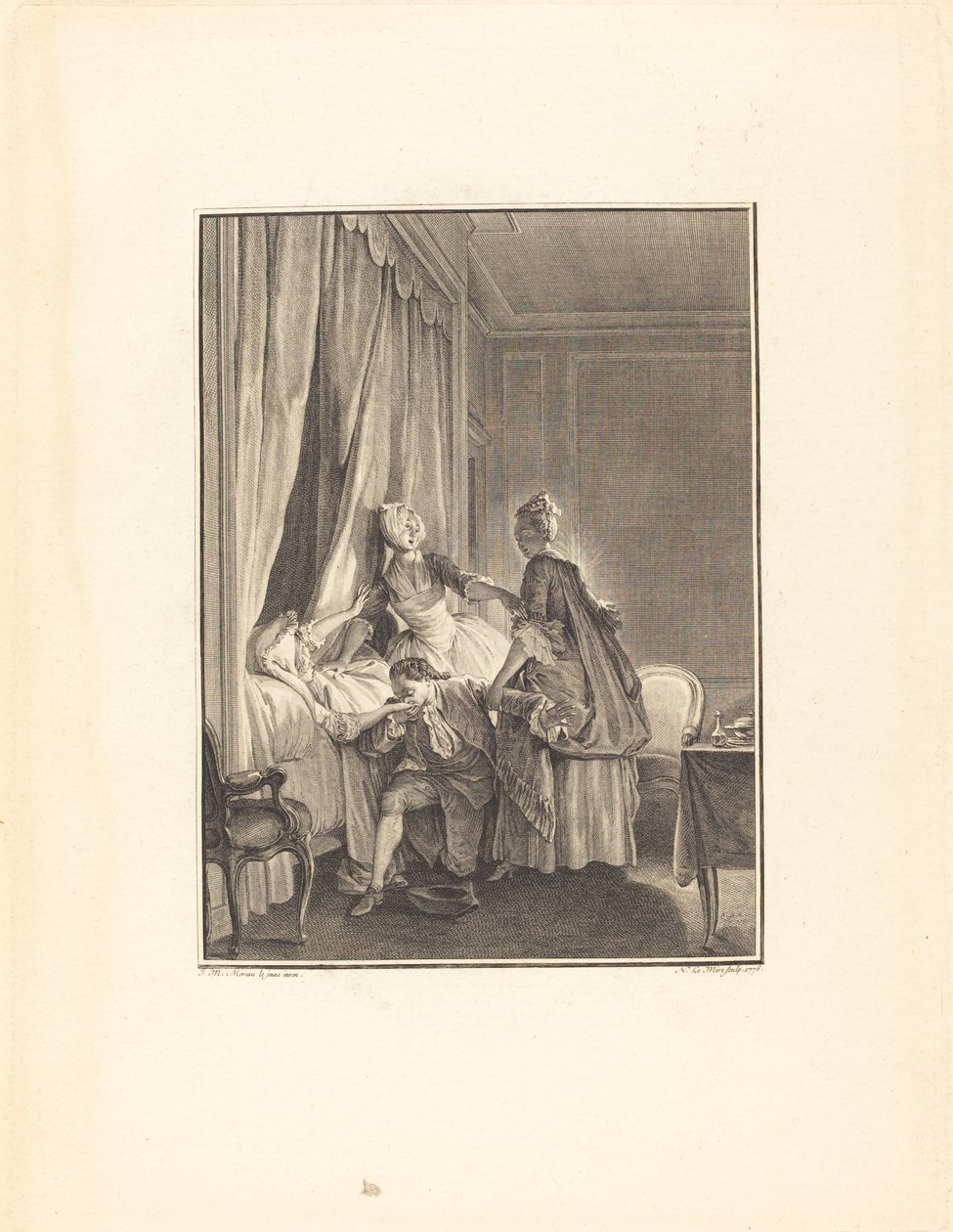 Rakkauden rokottaminen tekijältä Noël Le Mire after Jean Michel Moreau