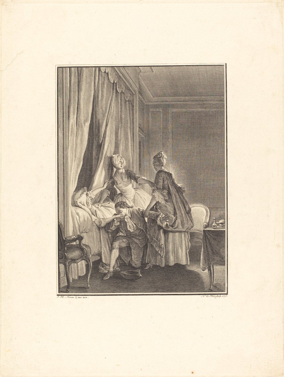 Rakkauden rokottaminen tekijältä Noël Le Mire after Jean Michel Moreau