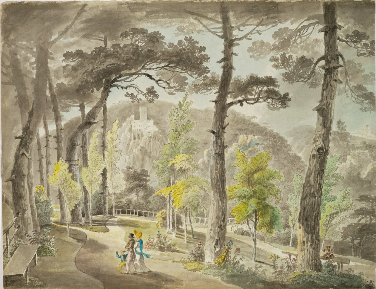 Promenadi Hinterbruehlin laaksossa, joka on suosituin retkeily- ja lomailualue Wienin eteläpuolella (vesikoralli). tekijältä Norbert Bittner