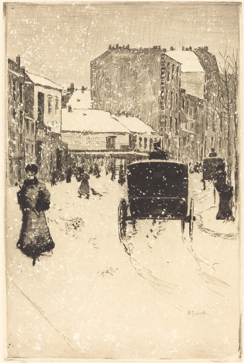 Boulevard Clichy lumessa tekijältä Norbert Goeneutte