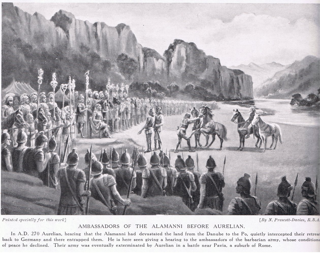 Alumannin suurlähettiläät ennen Aurelianusta 270 jKr tekijältä Norman Prescott Davies
