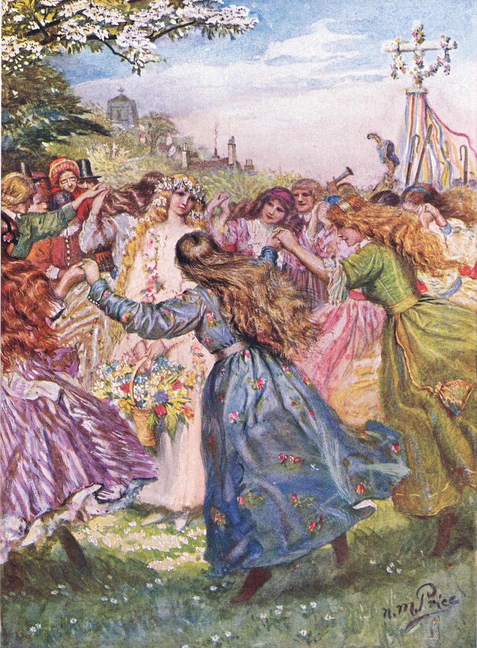 Minusta tulee toukokuun kuningatar, äiti, kuvitus May Byronin teoksesta "The Children