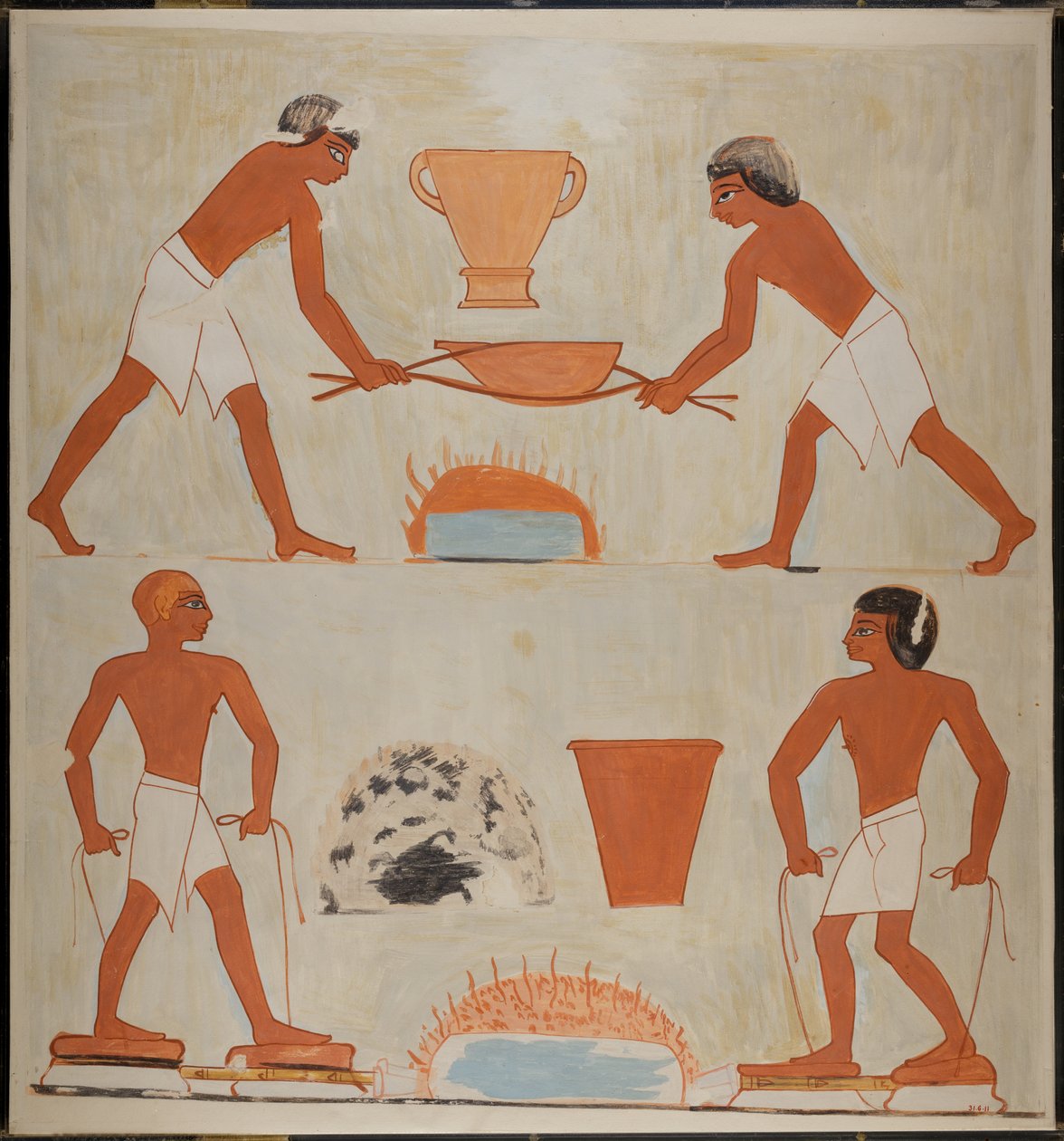 Metallityöläisten kohtaus, Rekhmiren hauta tekijältä Norman de Garis Davies