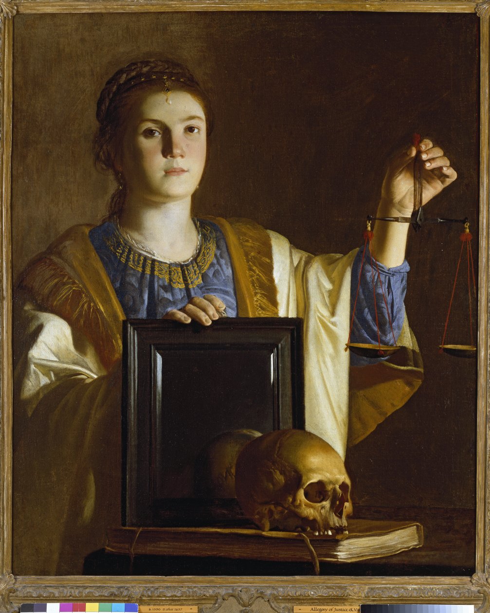 Totuus esittelee peilin maailman turhuudelle, n. 1620-1630 tekijältä Northern European School