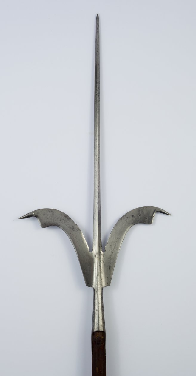 Friuli-keihäs, n. 1600 (teräs ja kunnostettu puu) tekijältä Northern Italian School