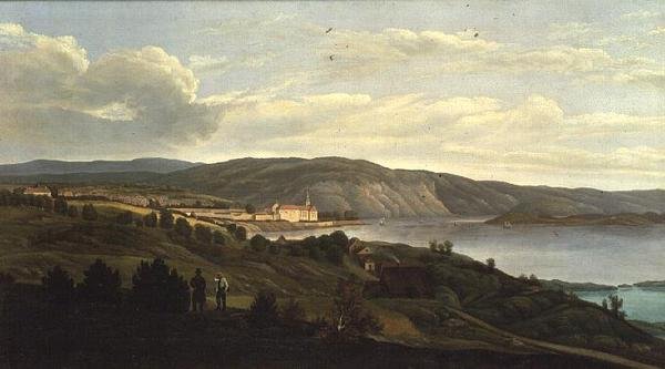 Näkymä Christianiasta, n. 1830 tekijältä Norwegian School