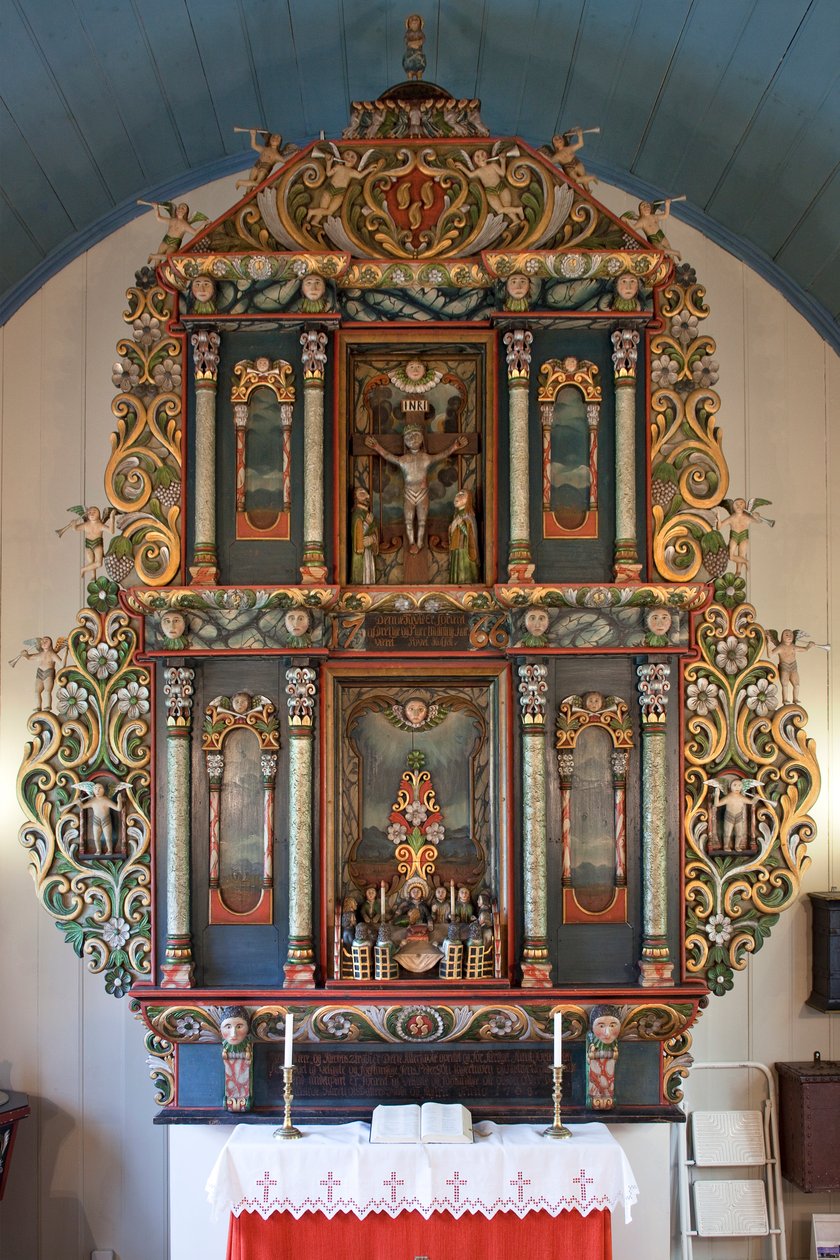 Alttaritaulu, Mo I Ranan kirkko, 1765 (maalattu puu) tekijältä Norwegian School