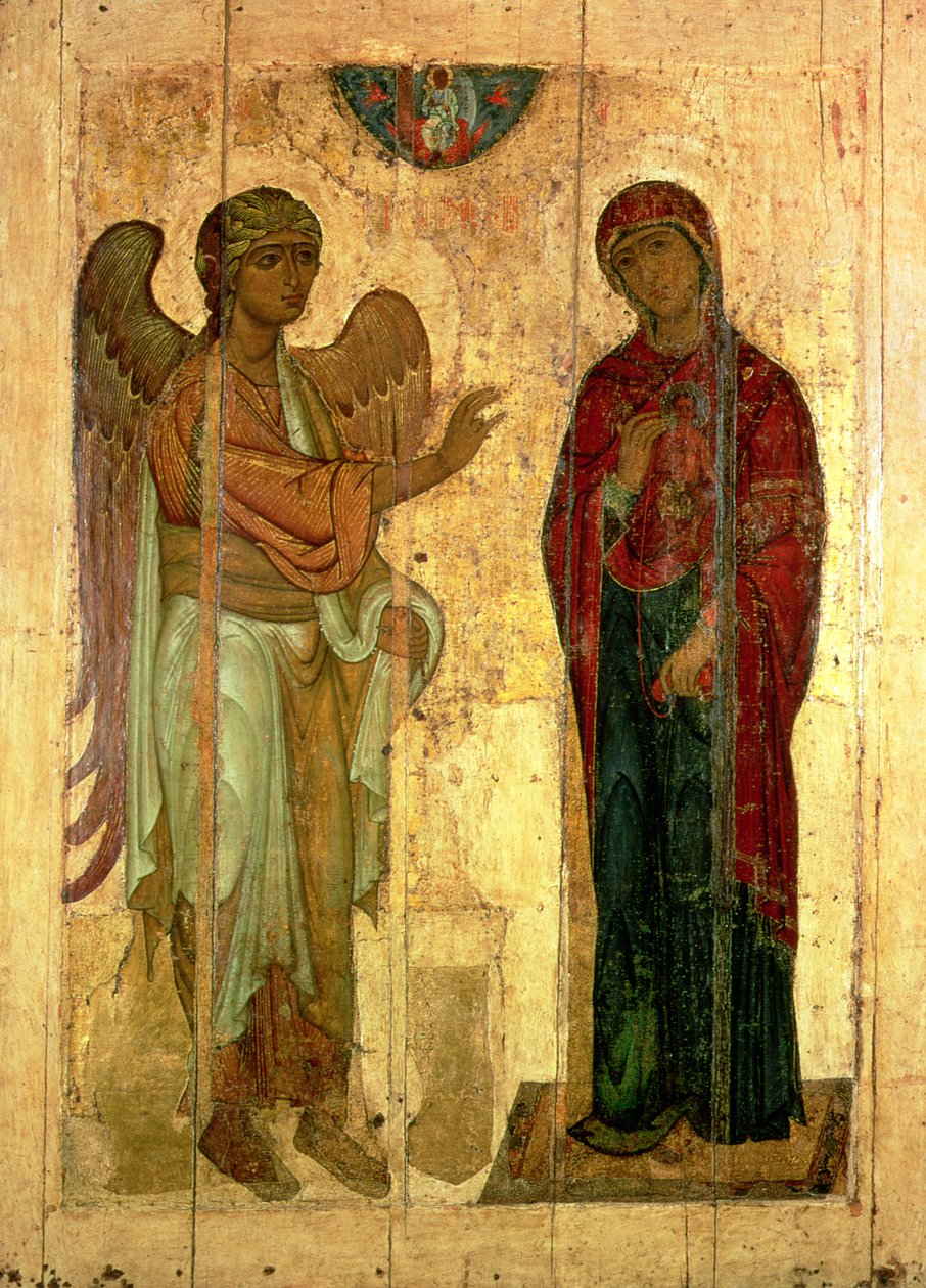 Ustiugin ilmestys, n. 1130-40 (tempera paneelissa) tekijältä Novgorod School