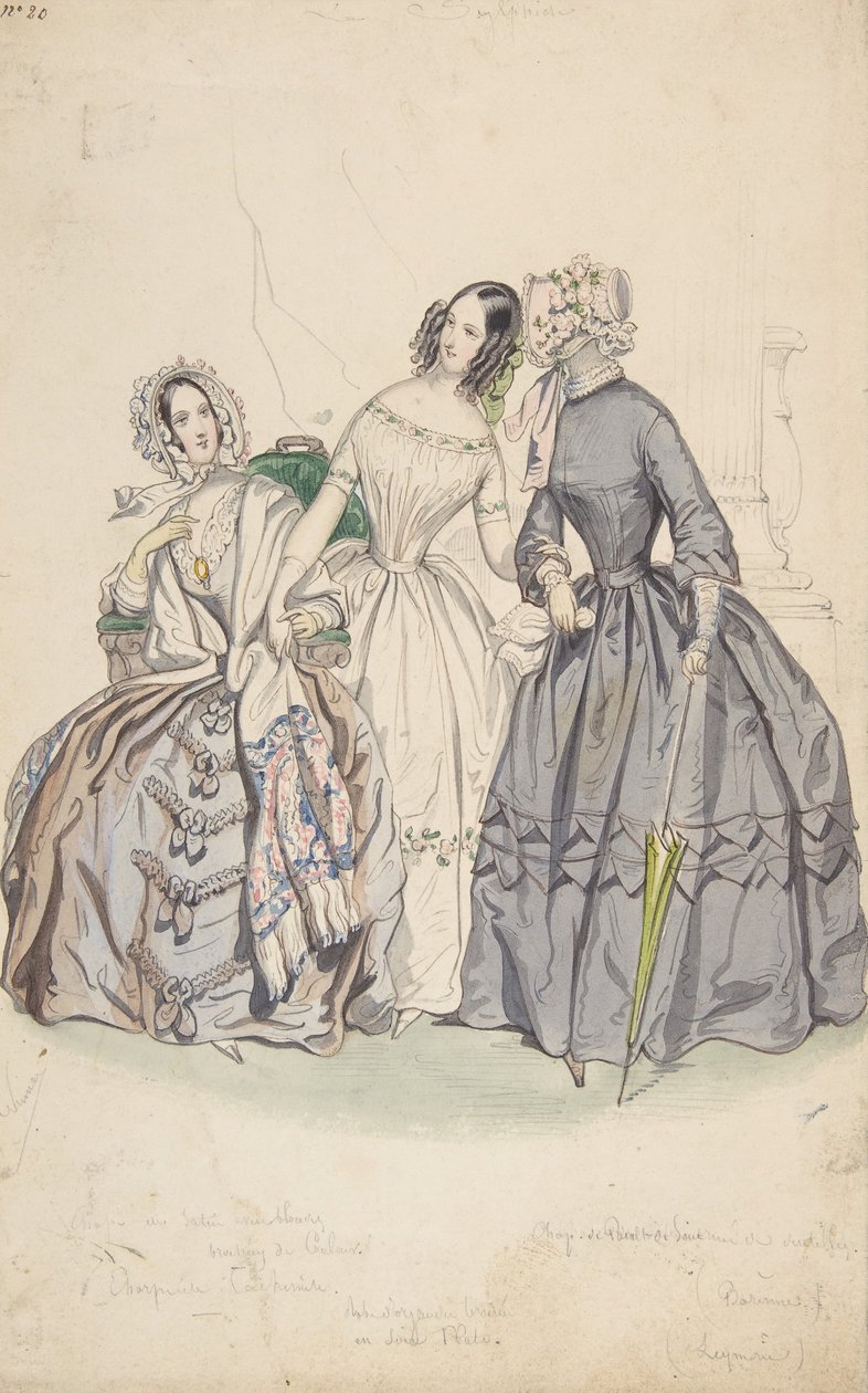 Pukusuunnittelu, 1836-37. tekijältä Numa Bassaget