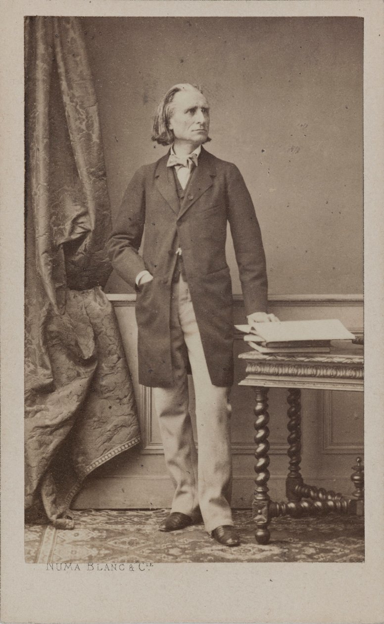 Säveltäjä Franz Lisztin muotokuva 1811-1886, n. 1870. tekijältä Numa Blanc