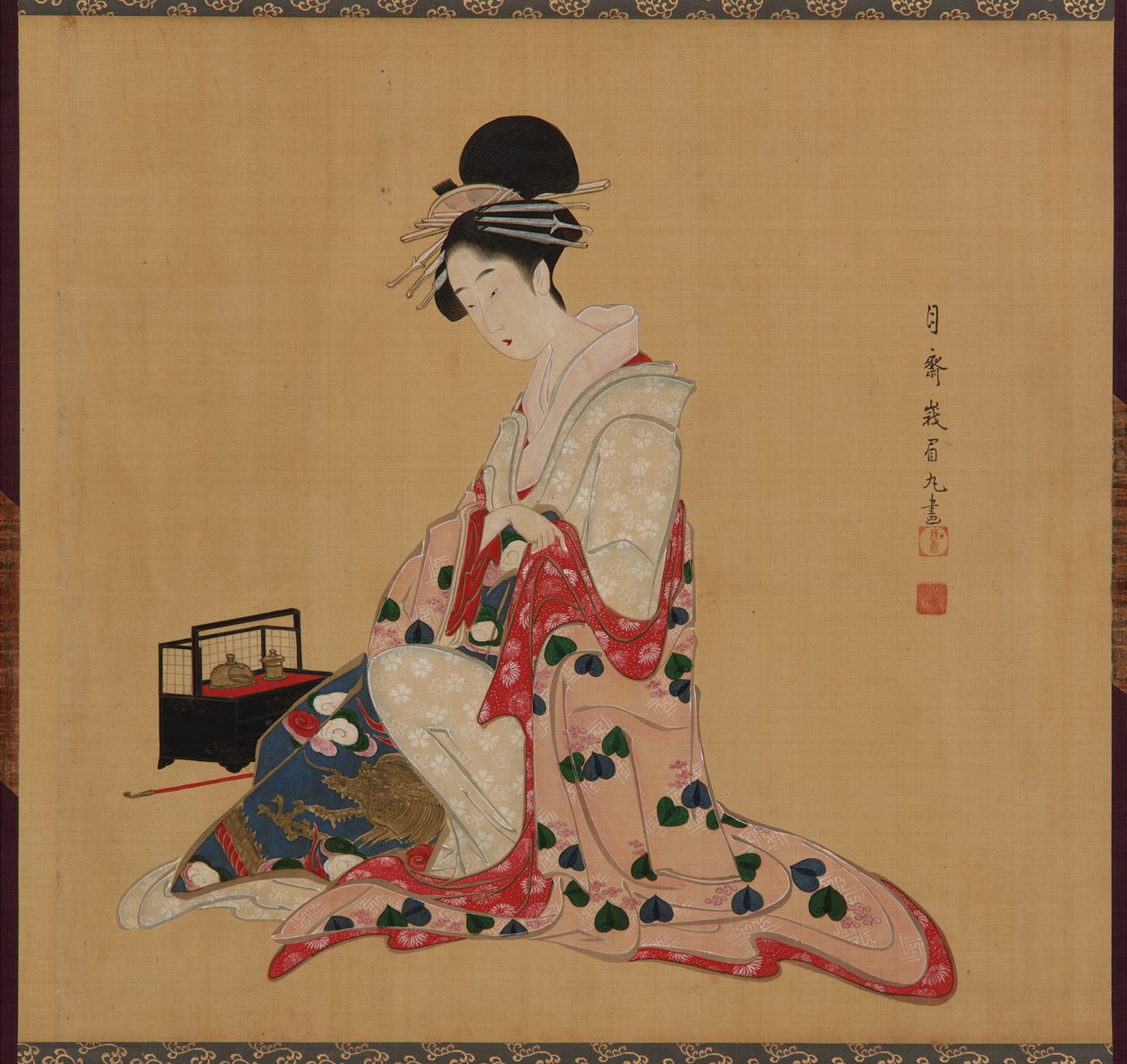 Oiran, Edo-kausi, 1800-luvun alku-puoli. tekijältä Numata Gessai