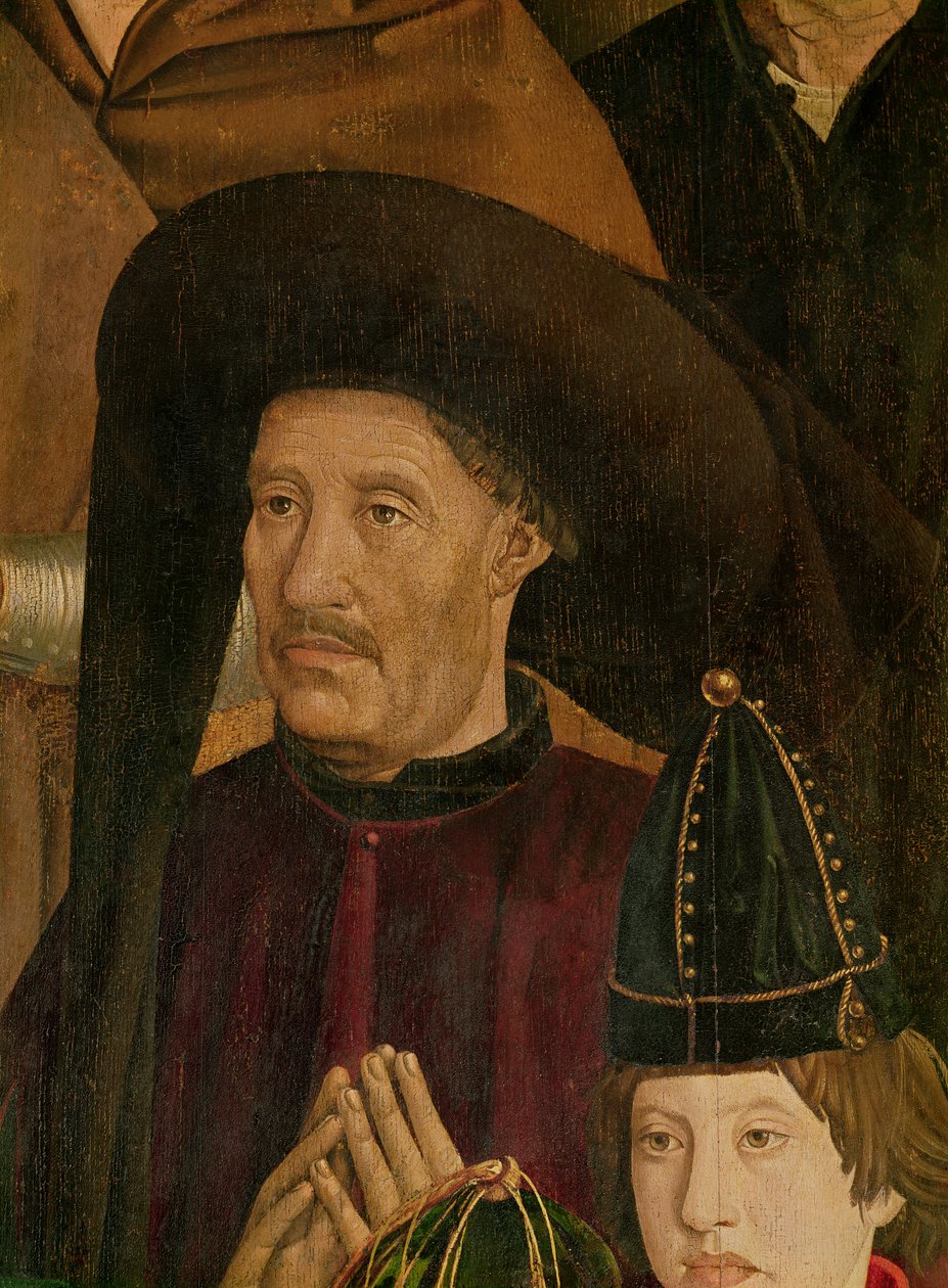 Henry the Navigator (1394-1460) yksityiskohta St. Vincentin polyptyykistä, n. 1465 tekijältä Nuno Goncalves or Gonzalvez