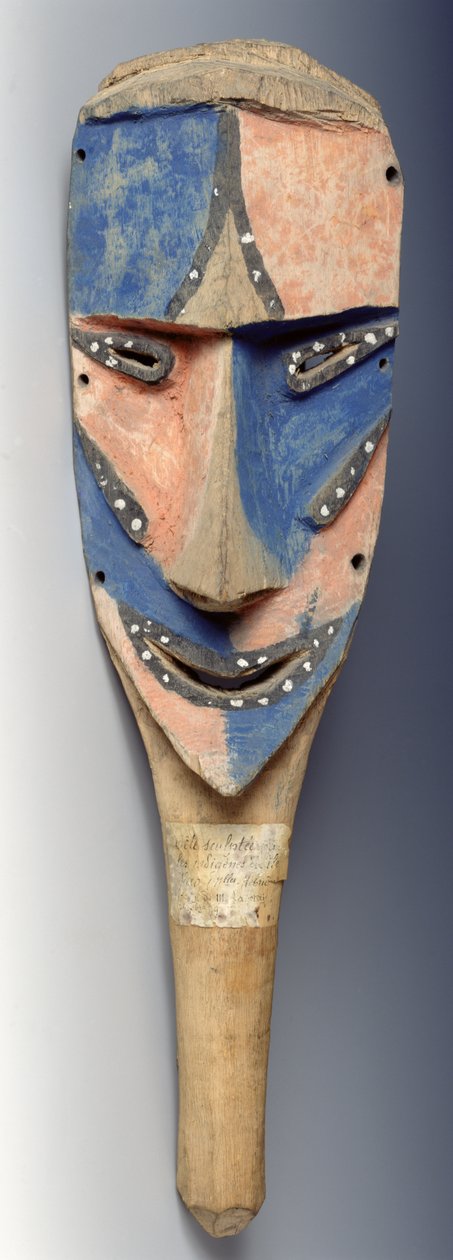 Tenon-naamio, Ile de Vaosta, Uudesta Kaledoniasta, 1000-1800-luku (maalattu puu) tekijältä Oceanic