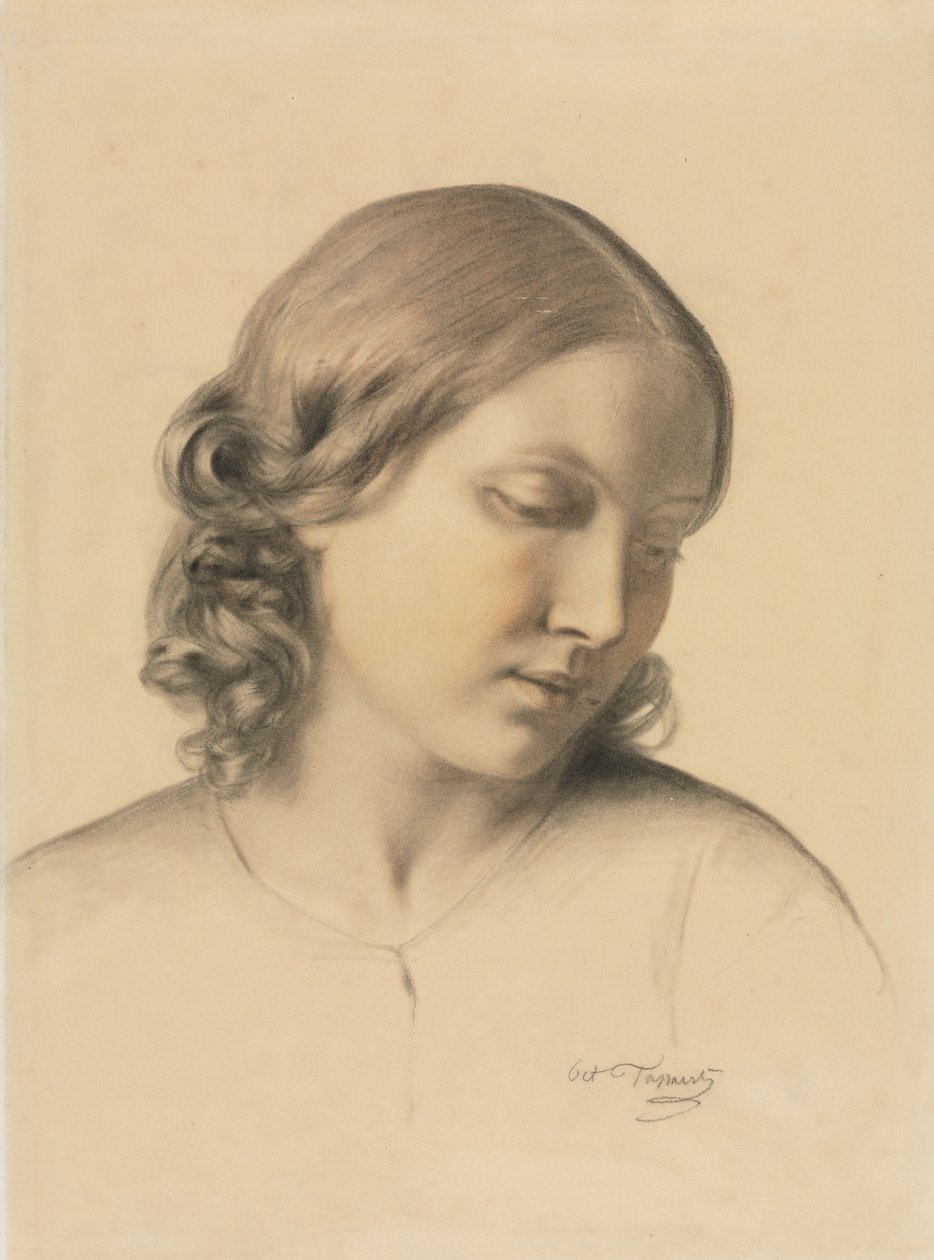 Nuoren naisen muotokuva, n. 1854-1858. tekijältä Octave Tassaert