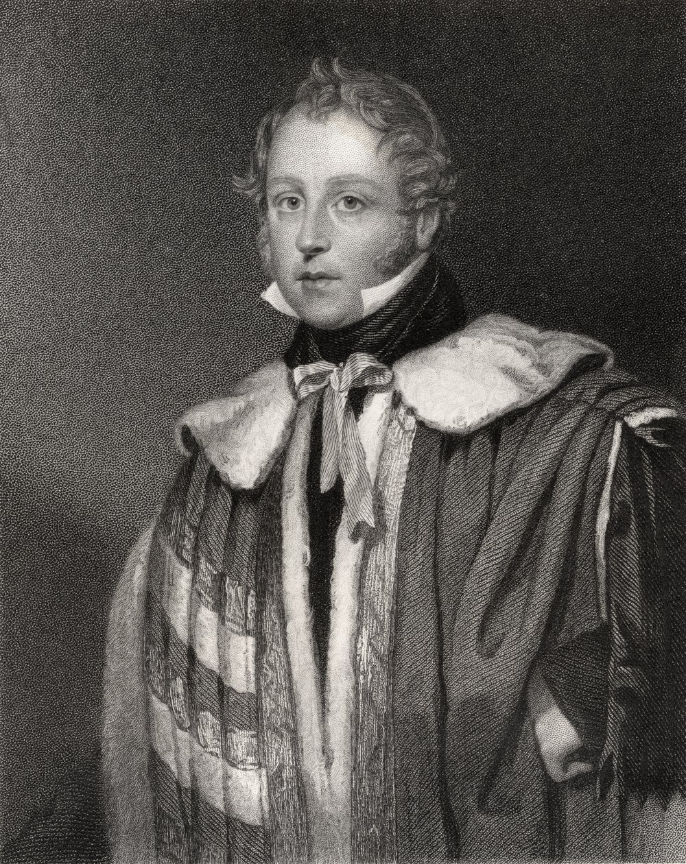 John Talbot, 16th Earl of Shrewsbury, kaiverrettu J. Morrison, National Portrait Gallerysta, osa III, julkaistu noin 1835 tekijältä Octavius Oakley