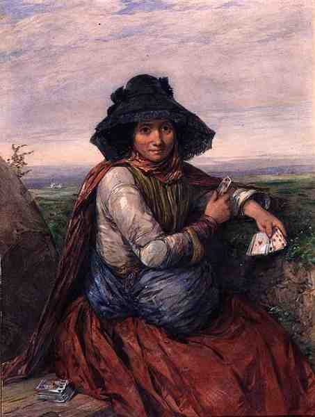 Fortune Teller (akvarelli paperille) tekijältä Octavius Oakley