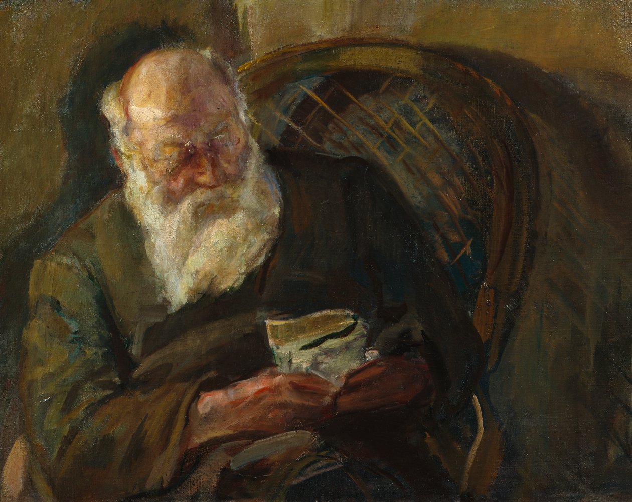 Christian Krohg, noin 1920 (maalaus) tekijältä Oda Krohg
