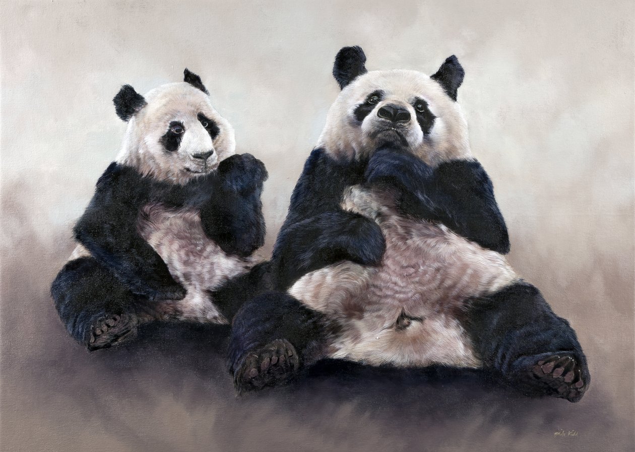 Kiinan karhu, Pixiu, 2014 (akryyli kankaalle) tekijältä Odile Kidd