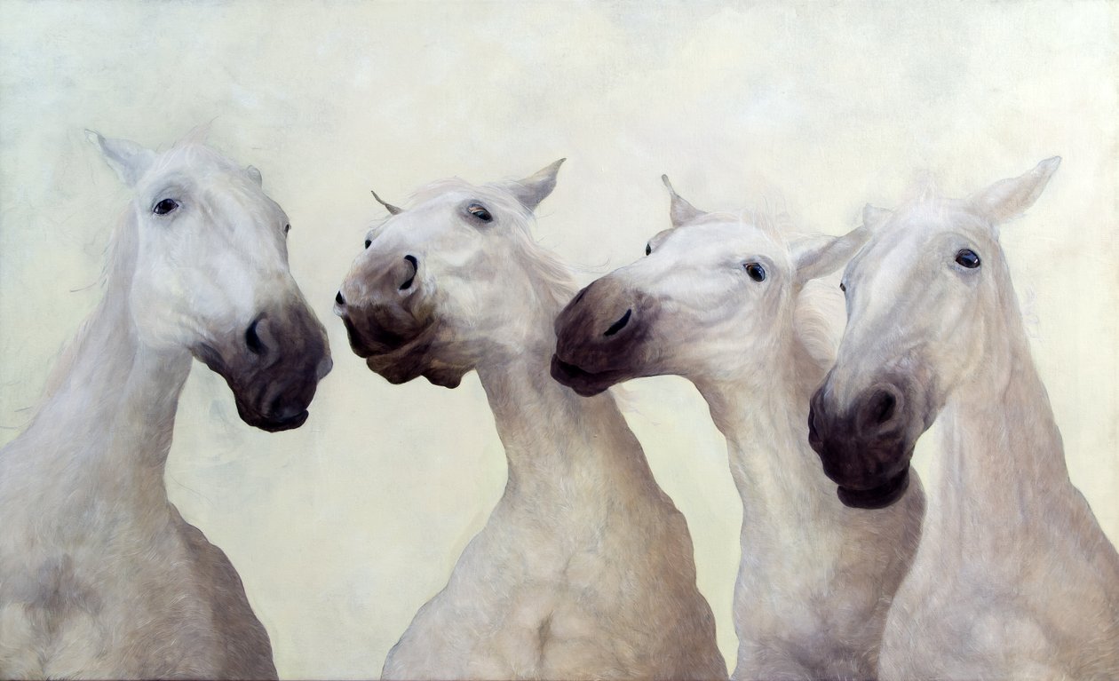 Equus four (akryyli kankaalle) tekijältä Odile Kidd