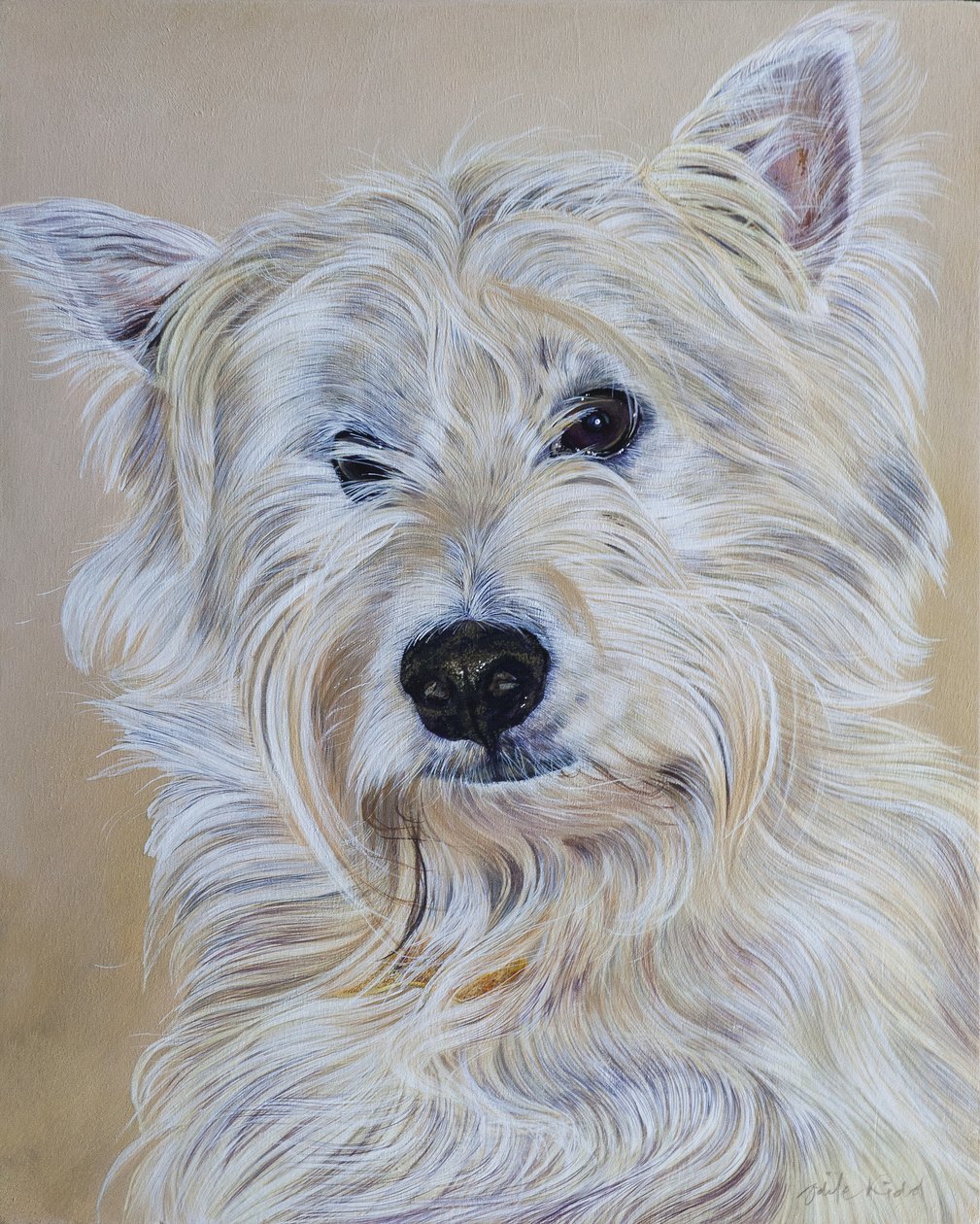 Hamish, 2011 (akryyli puulle) tekijältä Odile Kidd