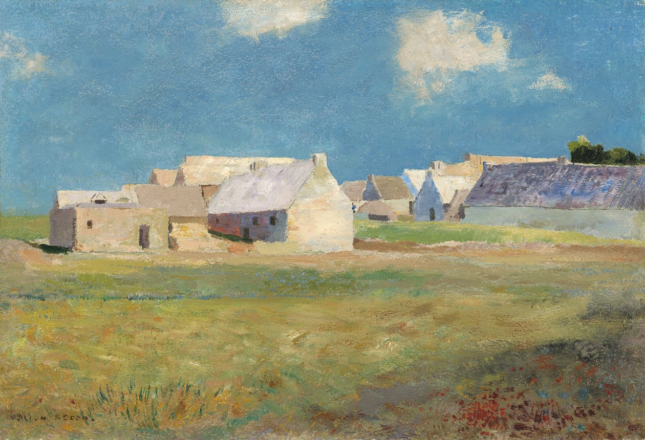 Breton Village, noin 1890 tekijältä Odilon Redon
