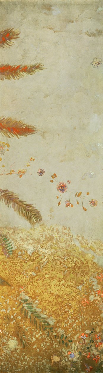 Koristepaneeli, yksi viidestä Ernest Chaussonille suunnitellusta, 1902 (öljy ja guassi kankaalle). tekijältä Odilon Redon