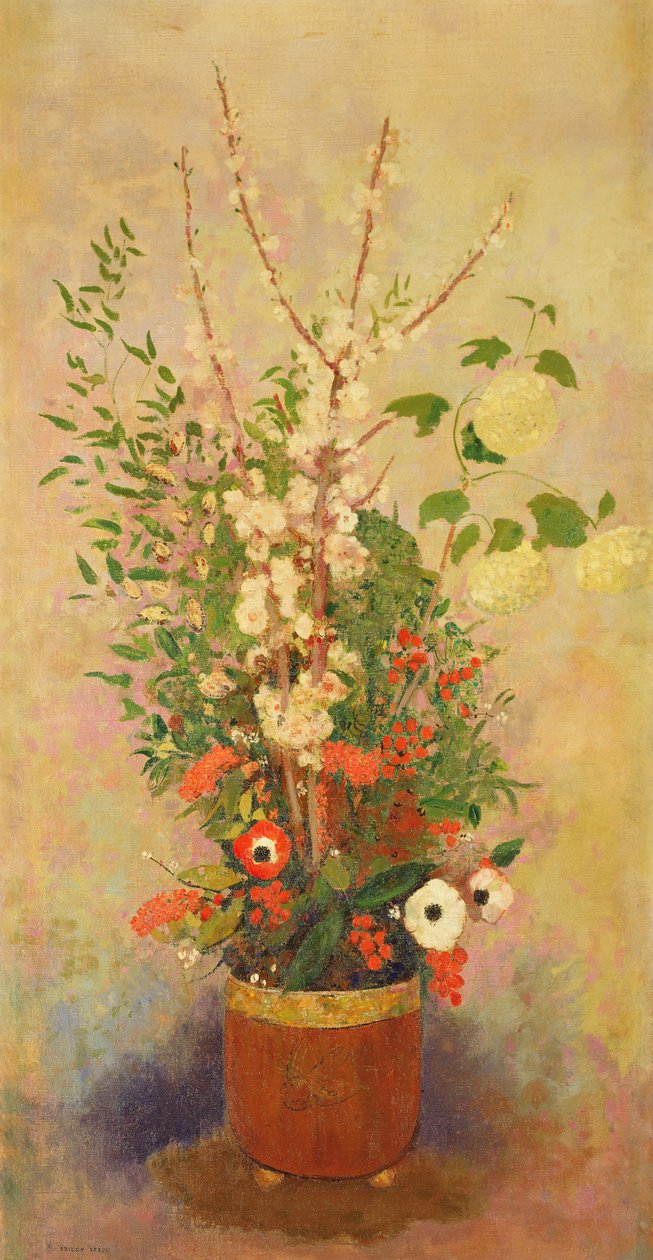 Kukat, n. 1905-1906 tekijältä Odilon Redon