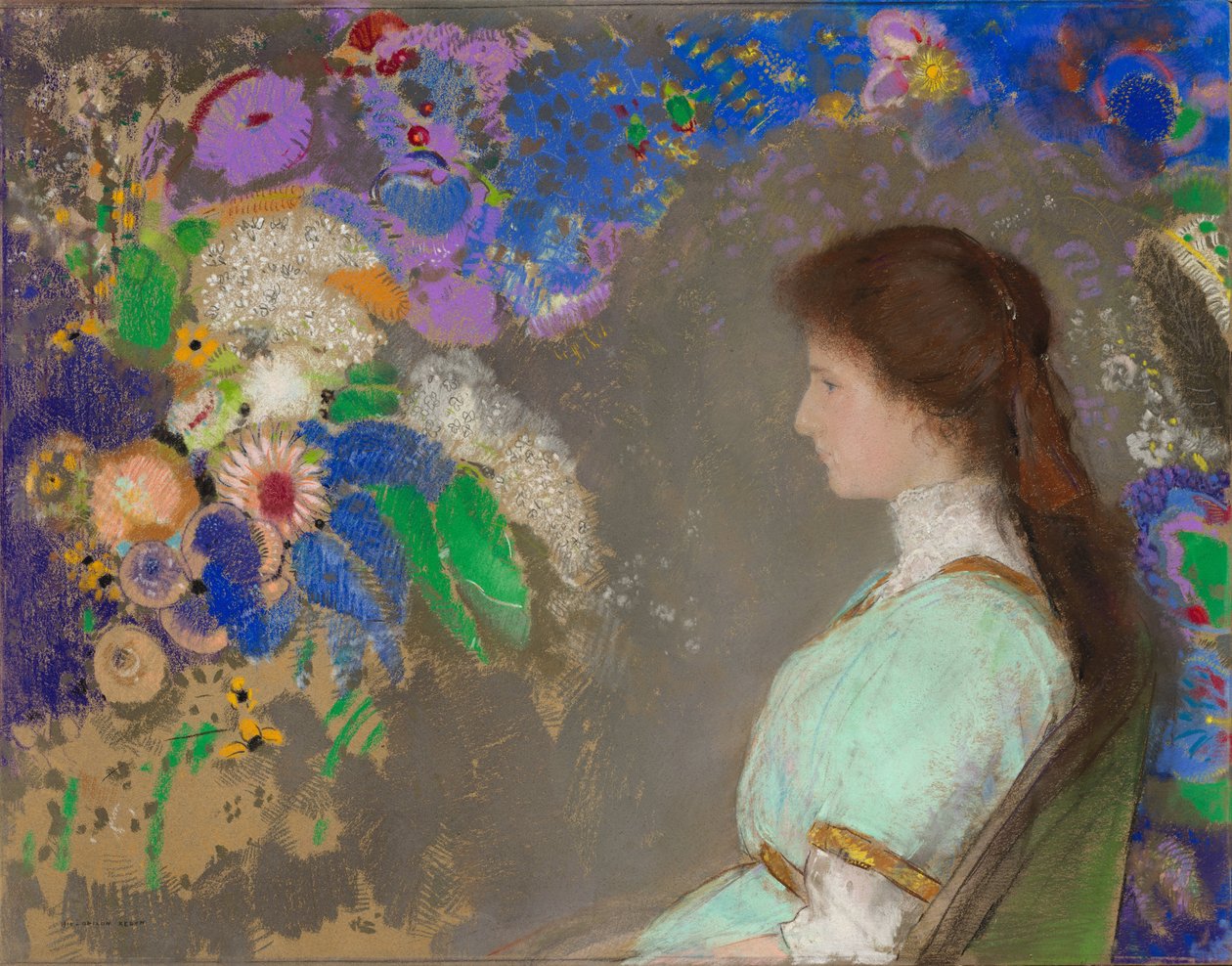 Violette Heymannin muotokuva tekijältä Odilon Redon
