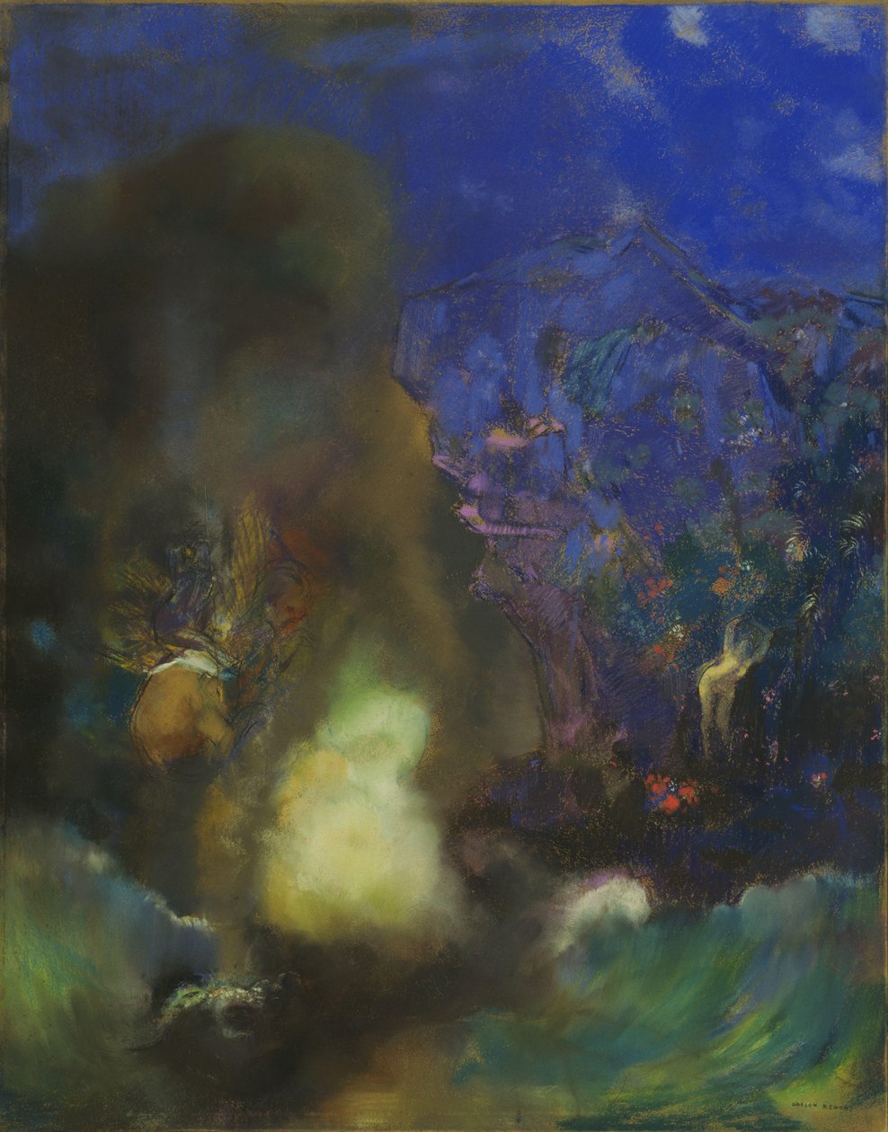 Roger ja Angelica, n. 1910 tekijältä Odilon Redon