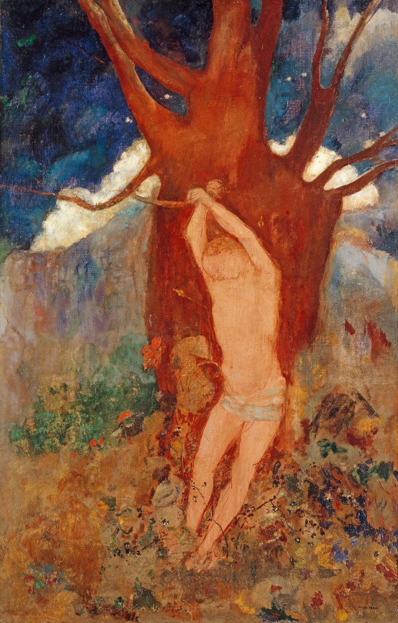 Pyhä Sebastian, 1910 tekijältä Odilon Redon