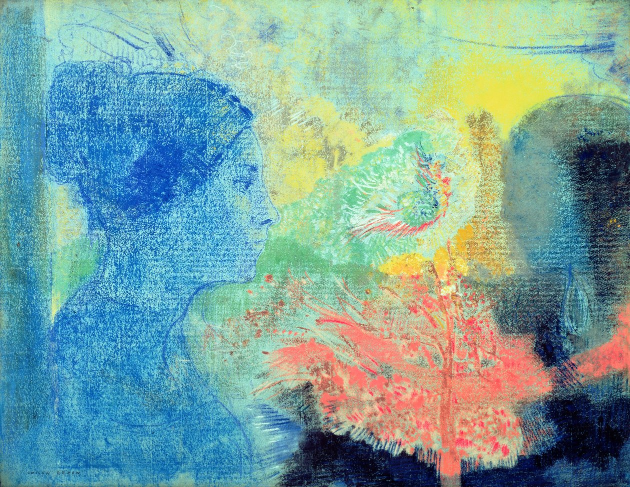 Shades of Sleep (pastelli paperille tekijältä Odilon Redon