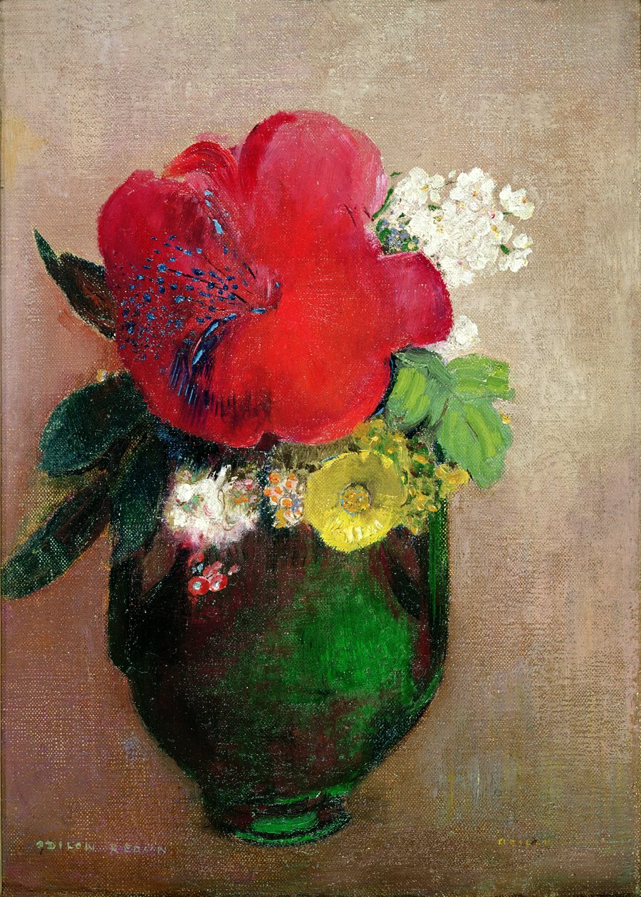 Punainen Unikko tekijältä Odilon Redon