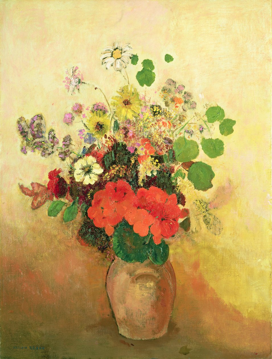 Kukkimaljakko, n. 1908-1910 tekijältä Odilon Redon