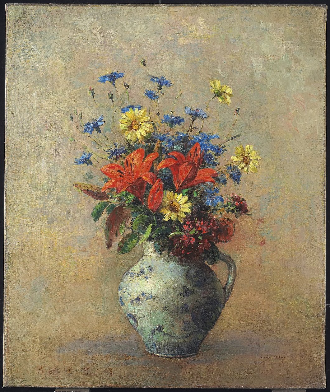 Kukkimaljakko, n. 1915 tekijältä Odilon Redon