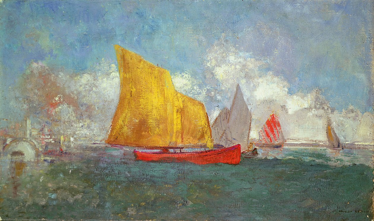 Yachts in a Bay tekijältä Odilon Redon