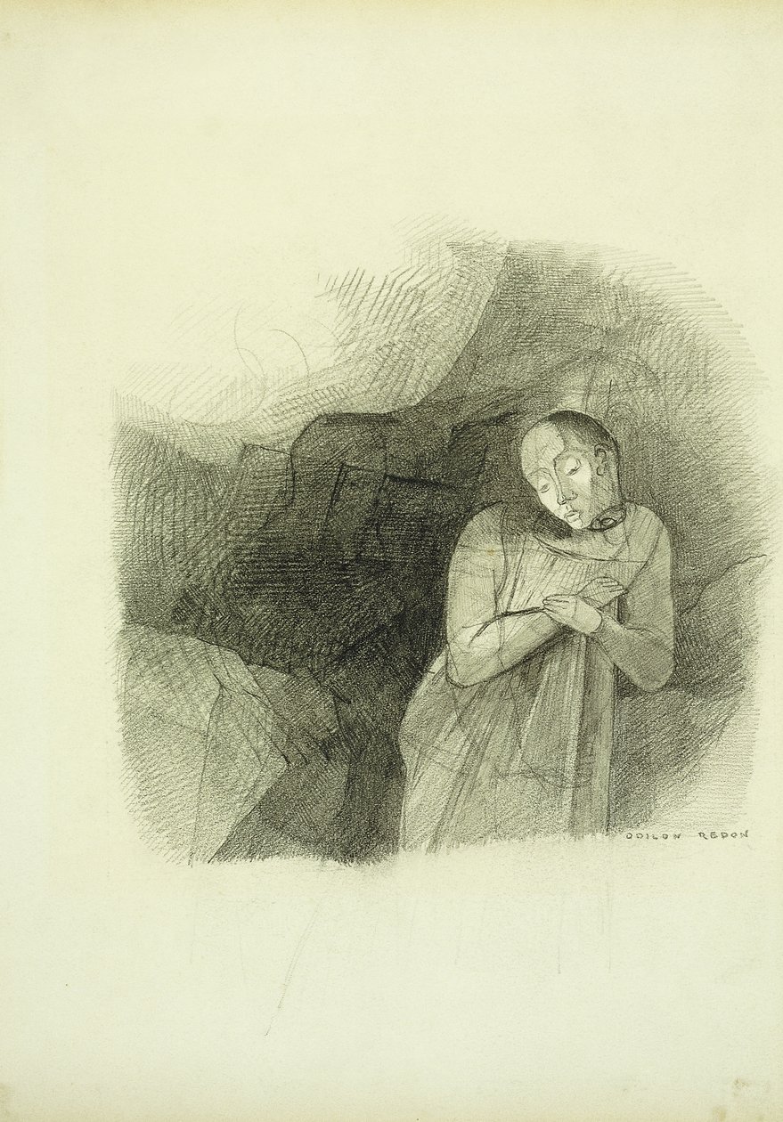 Ilmestys, 1870-75 tekijältä Odilon Redon